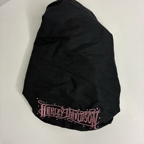 Harley-Davidson Women’s Black Headwrap Pink Logo Rhinestone Accents NWT - Picture 7 of 7